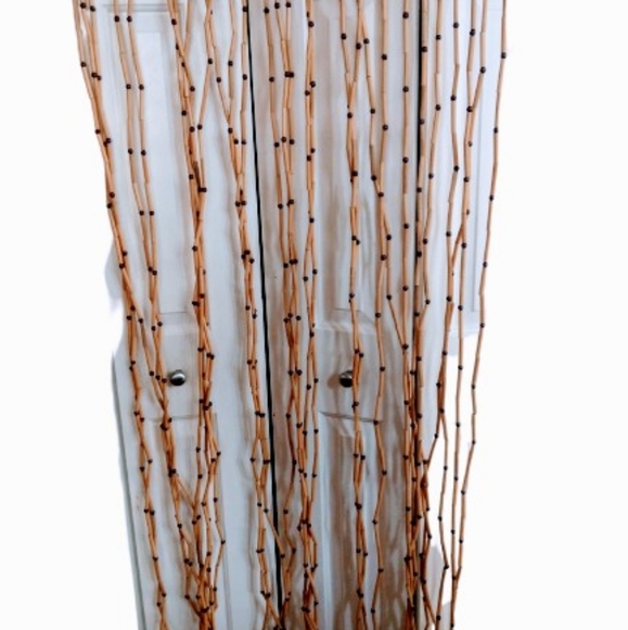 Vintage 70's Bamboo Wood Curtain Door Tiki  Bar Decor 35” x 70” Boho Hippie Hips - Picture 8 of 17